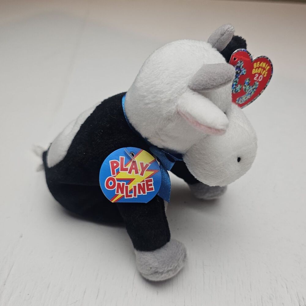 Ty Beanie Babies 2.0 Morgan Cow Plush w/ Hang Tags 2008 Unused Code